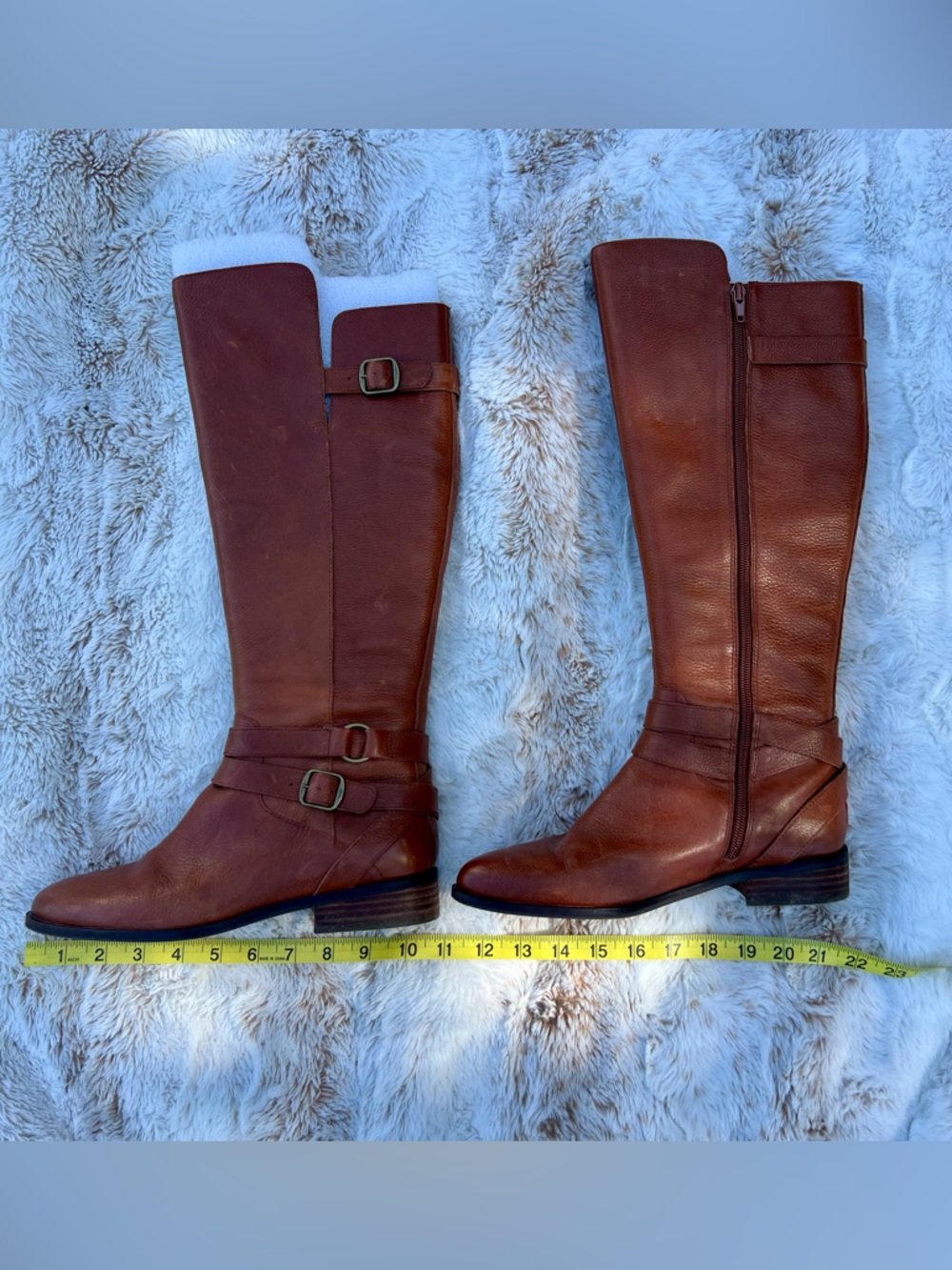 Lucky Brand Tall Brown Leather Riding Boots